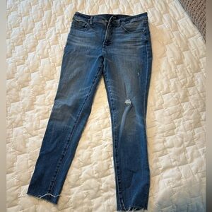 Express high rise blue jeans